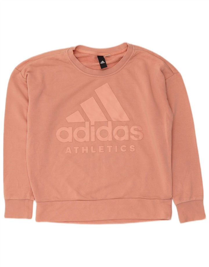 ADIDAS Sweat-shirt graphique pour femme UK 14 Rose moyen