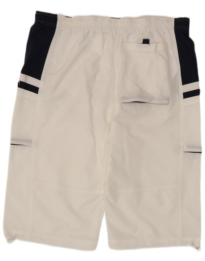 Nike Short de sport pour homme UK 37/39 XL Blanc Colorblock Polyester