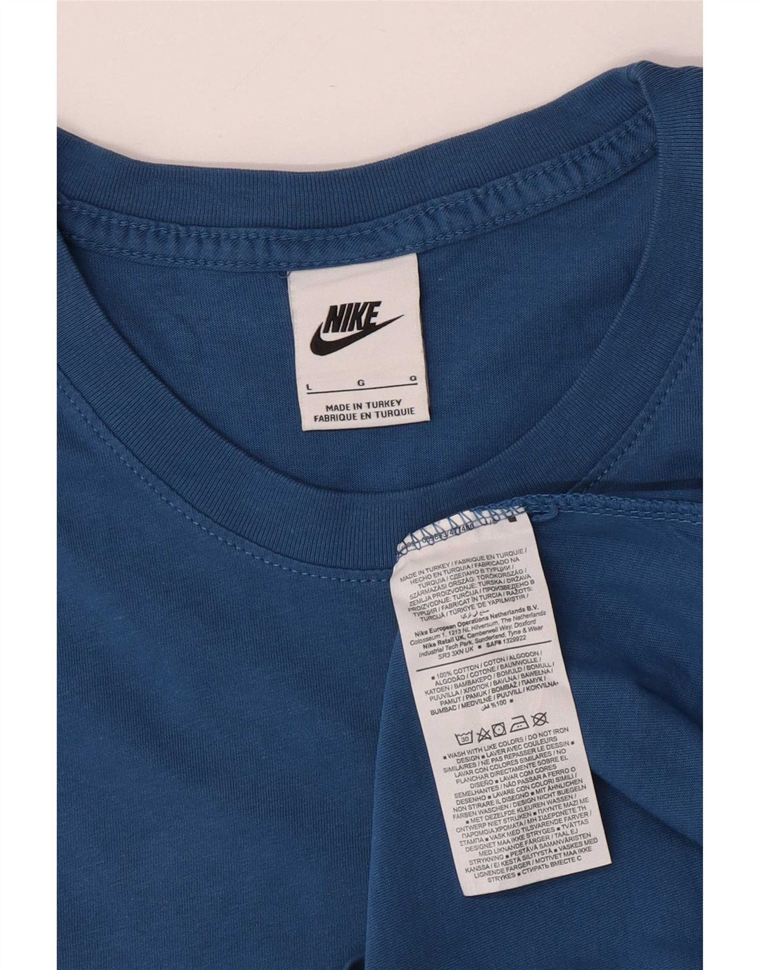 Nike T-Shirt Homme Grand Bleu Coton