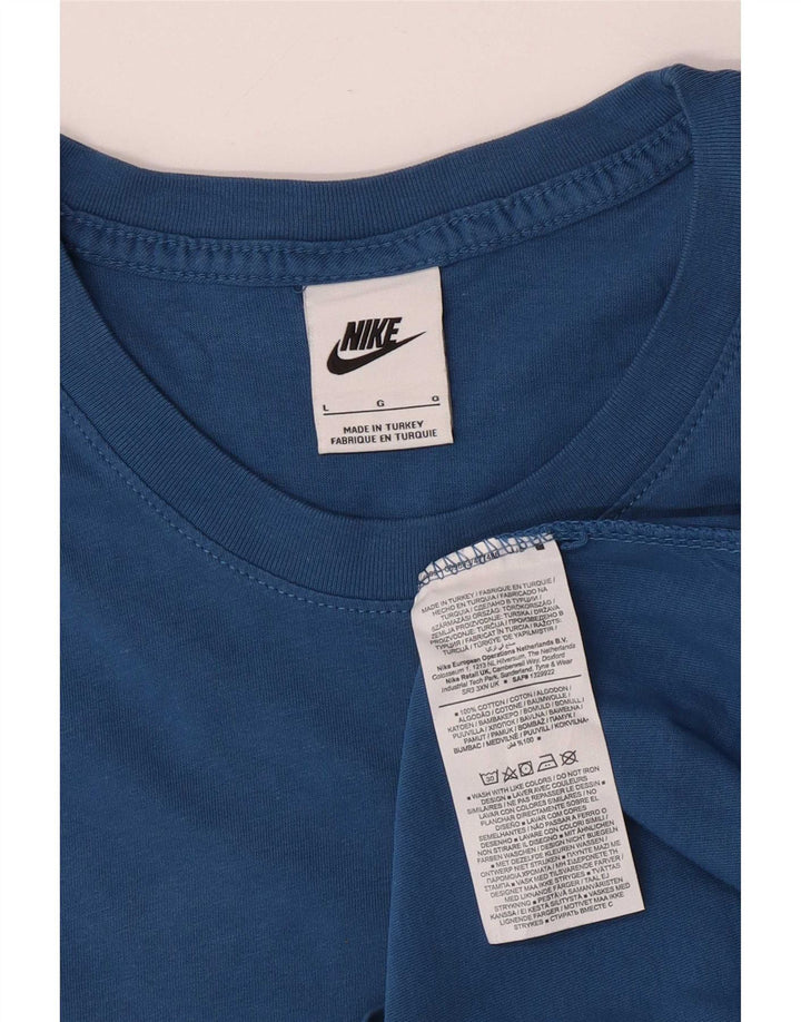 Nike T-Shirt Homme Grand Bleu Coton