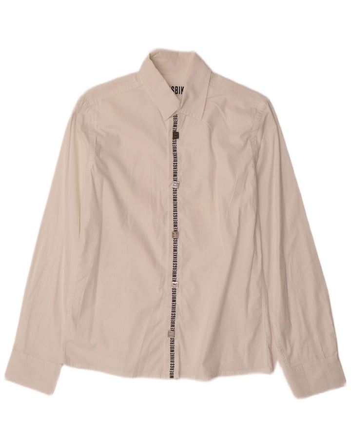 Bikkembergs Chemise graphique femme EU 40 Coton blanc moyen