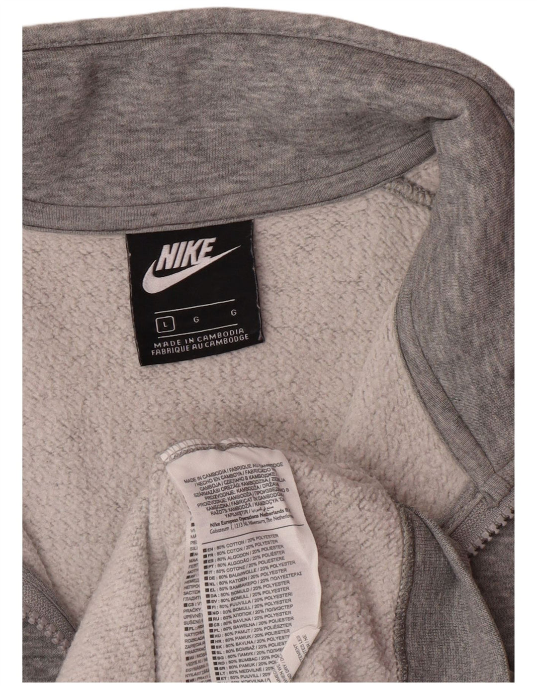 Nike Veste de survêtement pour homme en coton gris Taille L