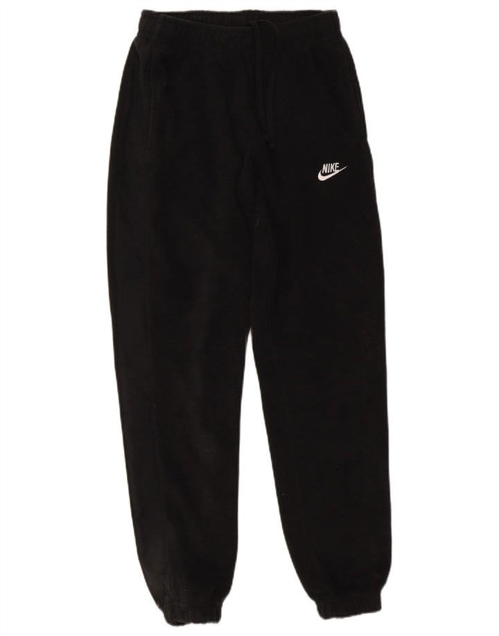 NIKE Pantalon de survêtement en polaire pour femme Joggers UK 6 XS Noir Polyester
