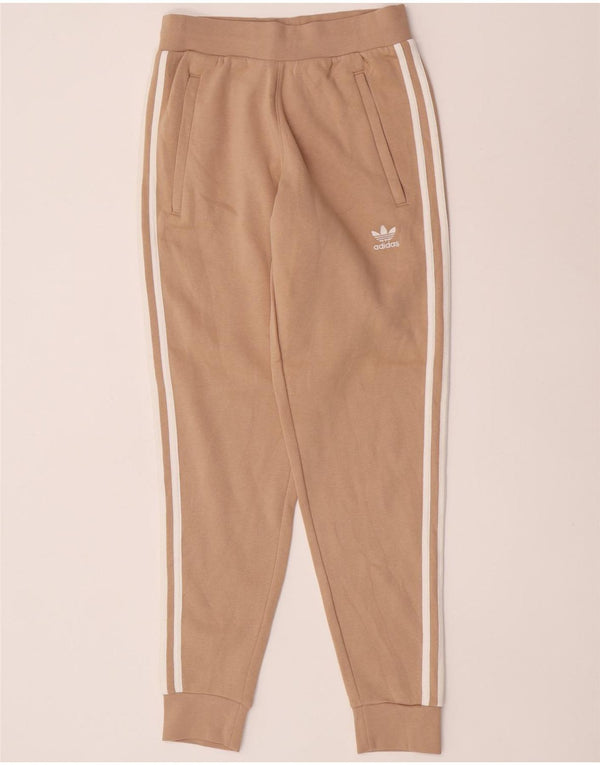 Adidas Pantalon de survêtement pour femme Joggers UK 8 Small Beige Cotton