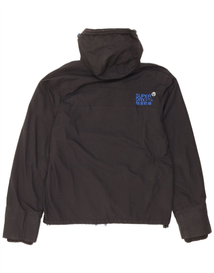 SUPERDRY Veste coupe-vent à capuche pour homme UK 38 Medium Noir