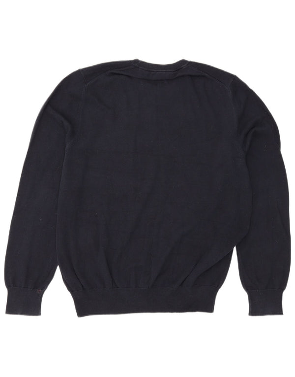 Marks & Spencer Pull à col rond pour homme en coton bleu marine Taille L