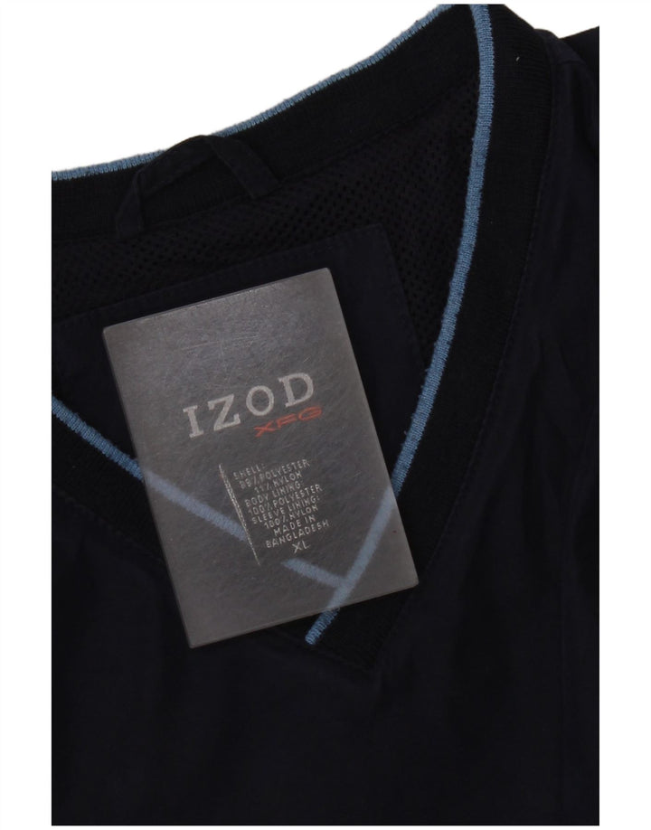Izod Pull Survêtement Homme Haut XL Bleu Marine Polyester