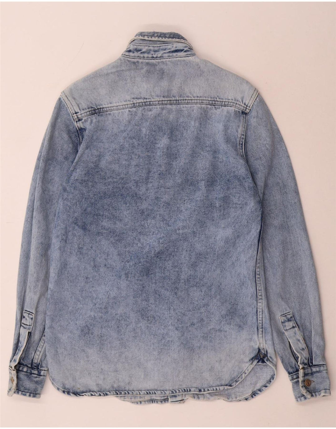 Zara Homme Chemise En Jean Regular Fit Petit Bleu Coton
