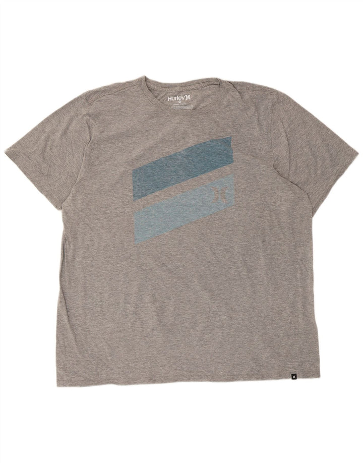 Hurley T-shirt graphique pour homme 2XL Gris Coton