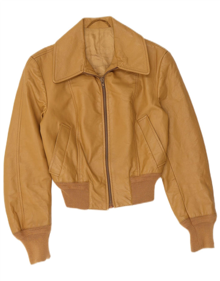 Confezioni Veste en cuir femme IT 44 Cuir beige moyen
