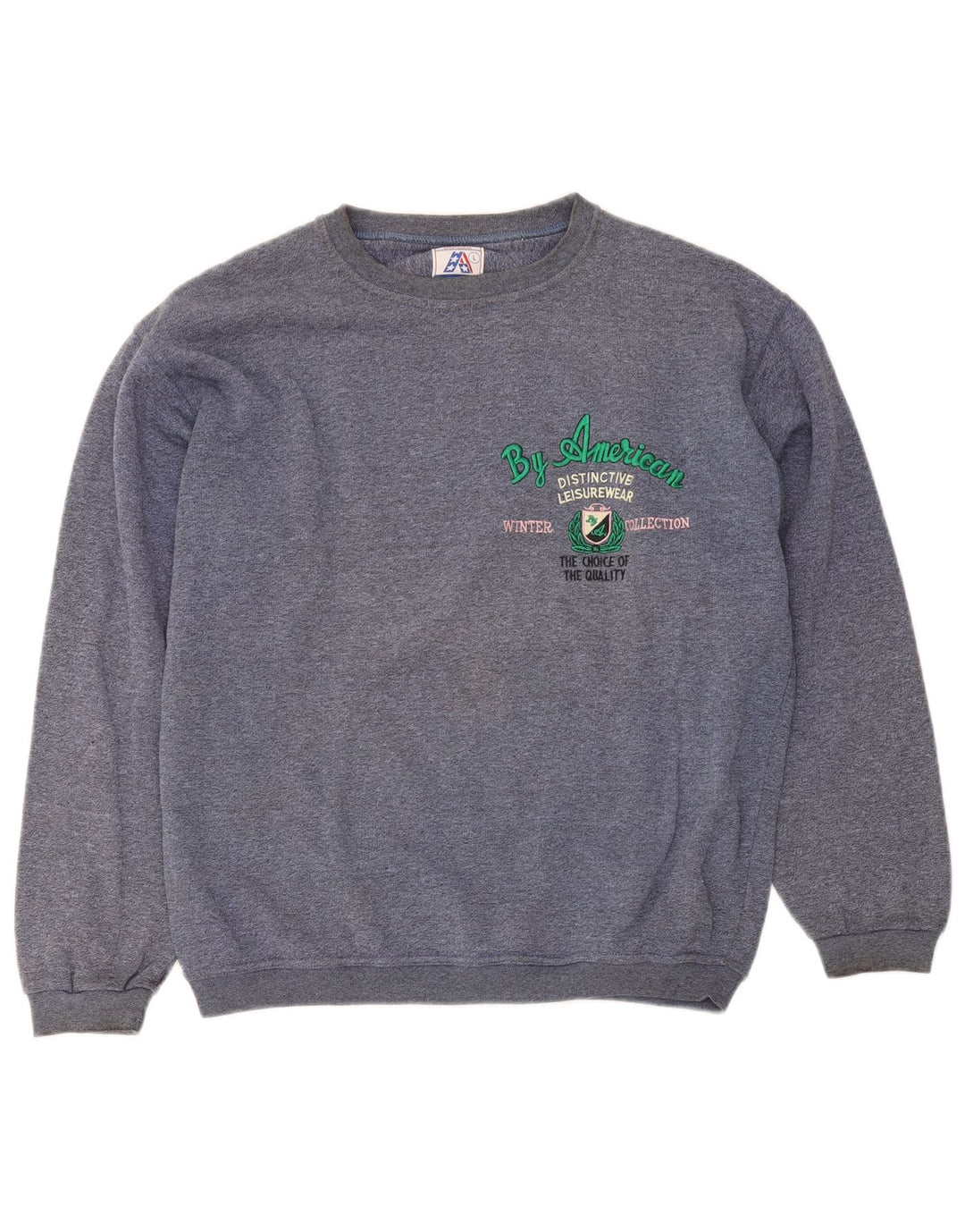 By American Sweat-shirt surdimensionné graphique pour femme UK 16 Large Bleu