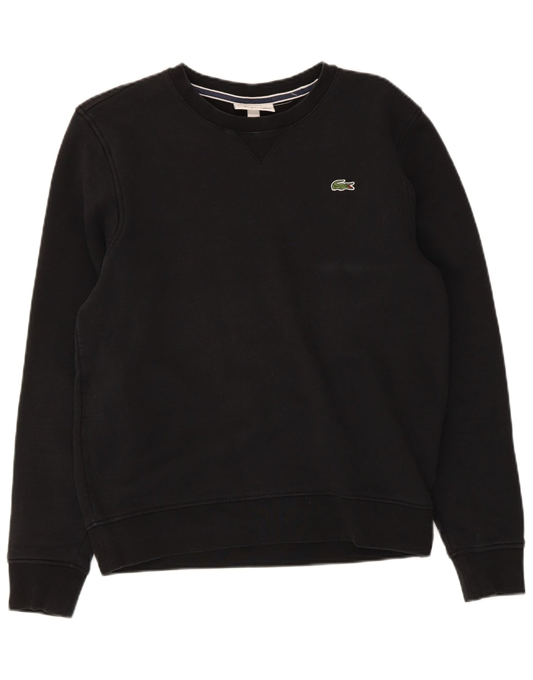 Lacoste Womens Regular Fit Sweatshirt Jumper Taille 3 Petit Coton Noir