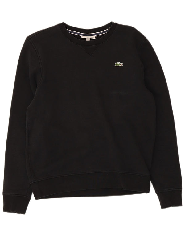 Lacoste Womens Regular Fit Sweatshirt Jumper Taille 3 Petit Coton Noir