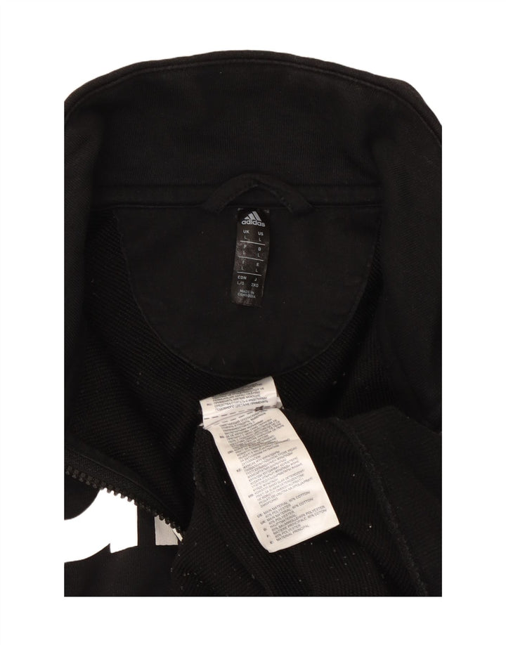 ADIDAS Veste de survêtement graphique pour hommes, grand coton noir