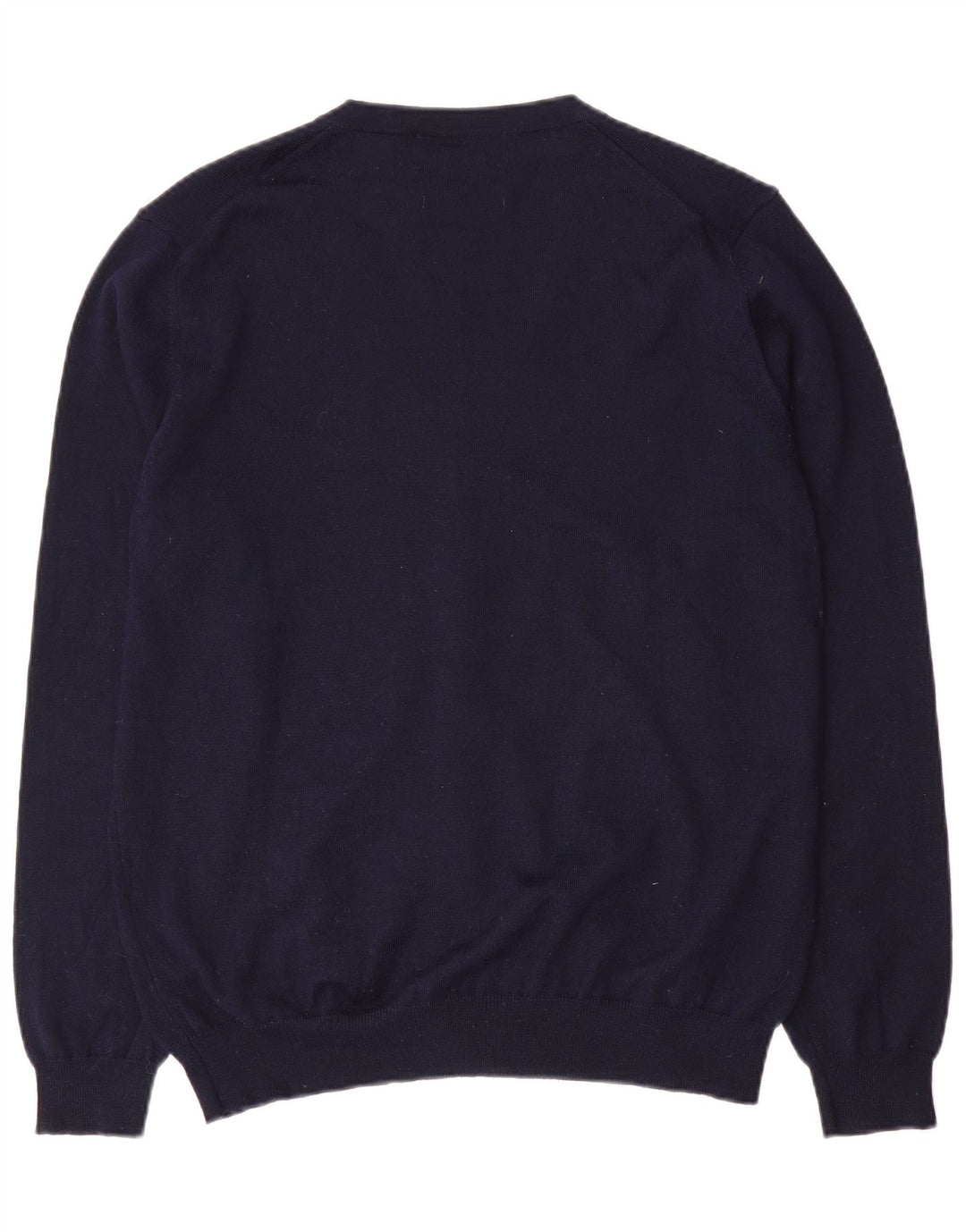 Marks & Spencer Cardigan pour homme en laine mérinos bleu marine