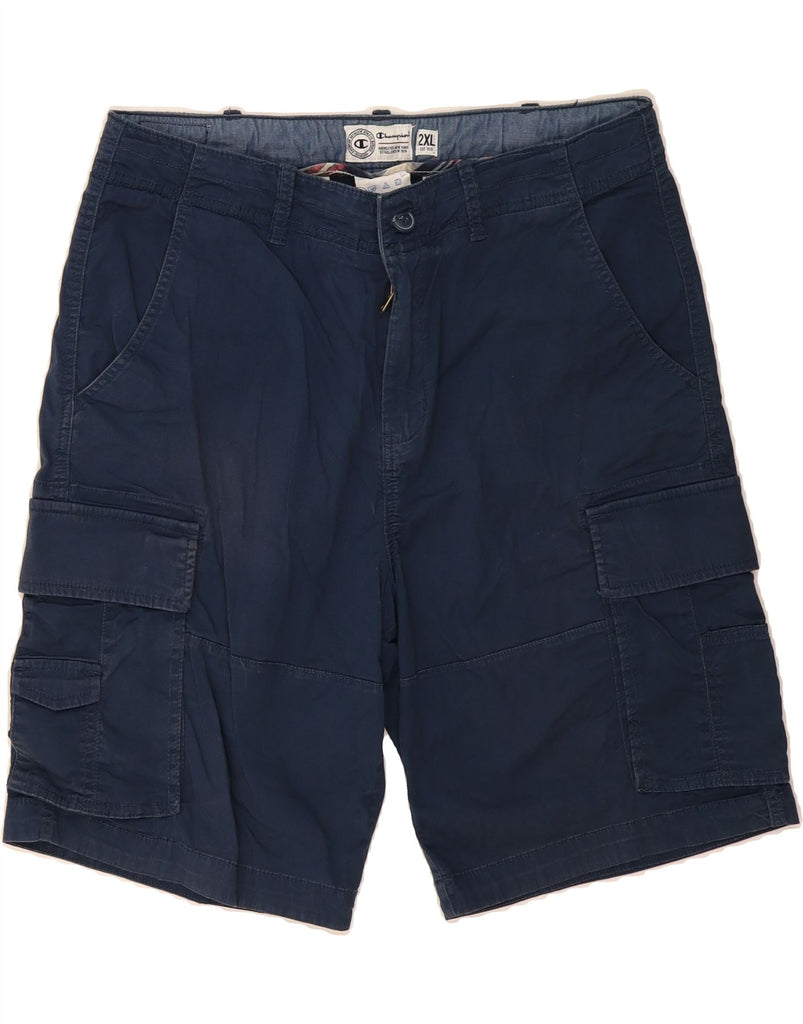 CHAMPION Mens Cargo Shorts 2XL W39  Navy Blue Cotton Vintage Champion and Second-Hand Champion from Messina Hembry 