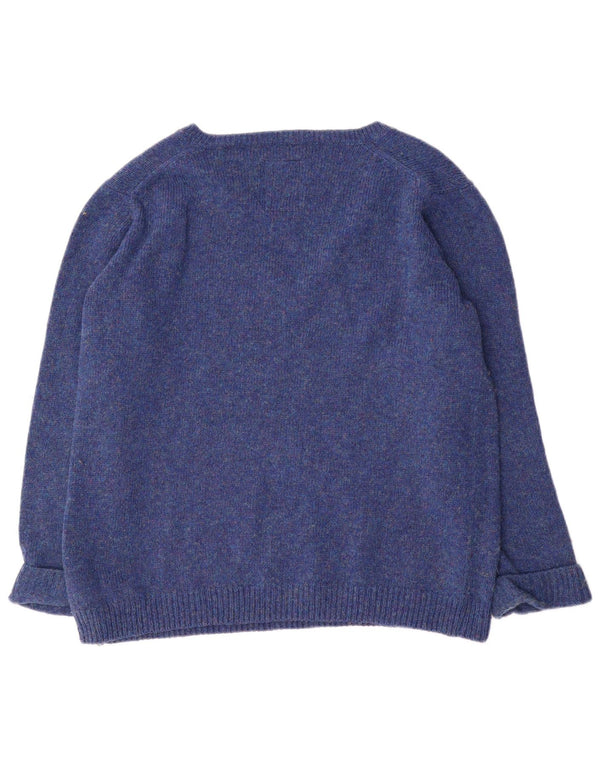 G-Star Pull col V pour femme UK 14 Bleu moyen moucheté