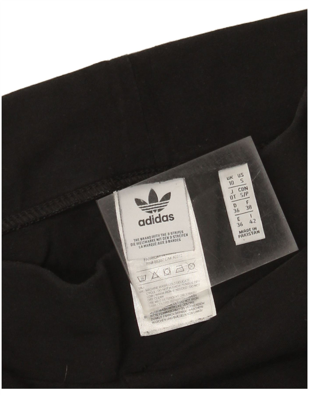 Adidas Leggings Femme UK 10 Petit Coton Noir