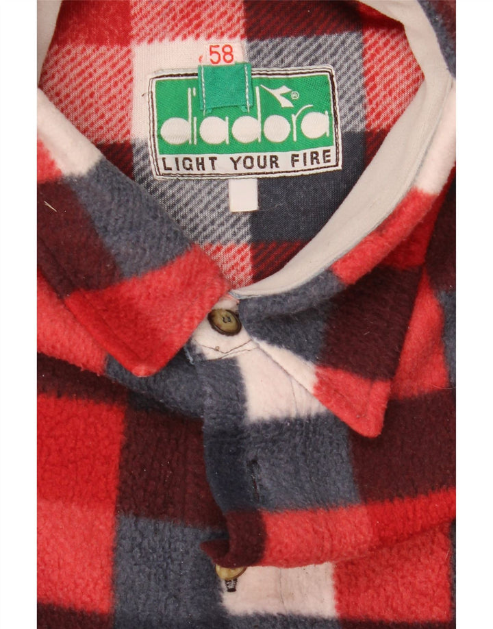 Diadora Chemise Polaire Homme IT 58 2XL Carreaux Rouges