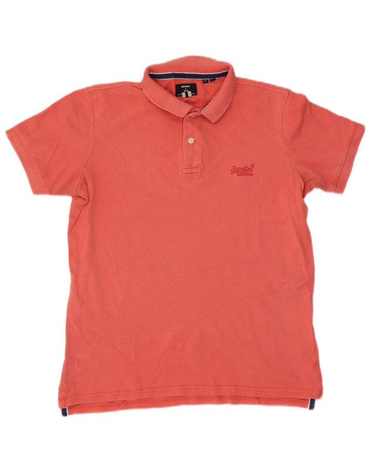 Superdry Polo Homme Rose Moyen Coton
