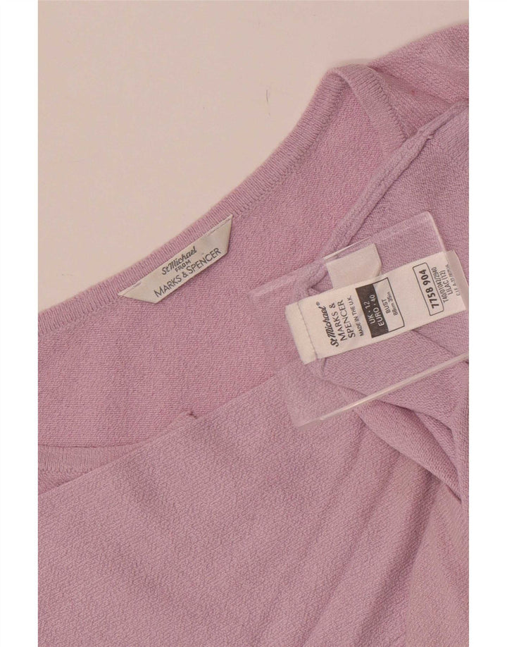 Marks & Spencer Haut St. Michael à manches 3/4 pour femme Violet moyen UK 12
