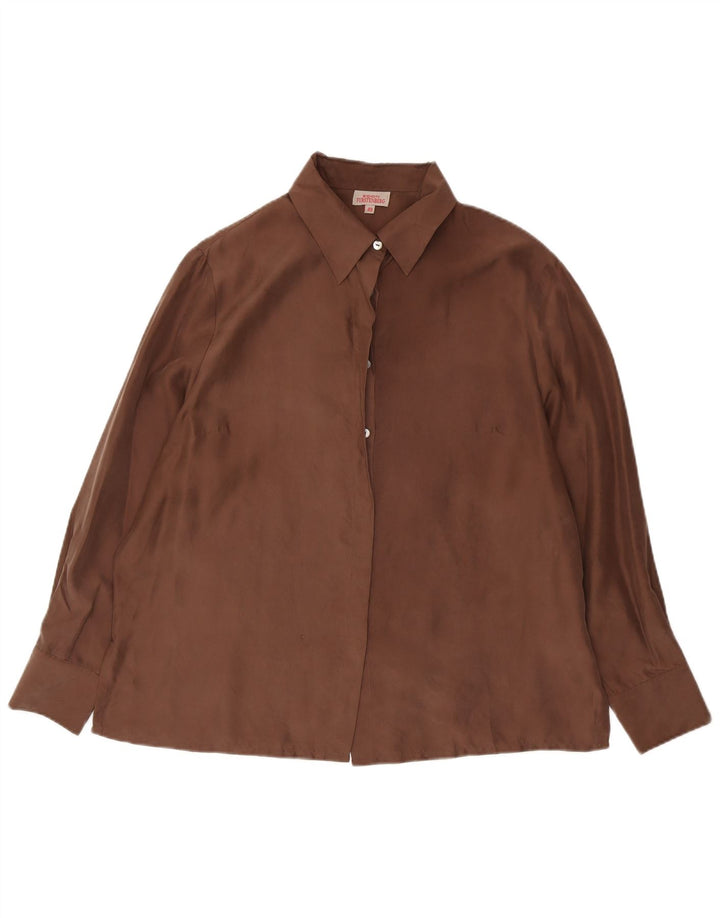Egon Furstenberg Chemise Femme IT 49 XL Marron Soie