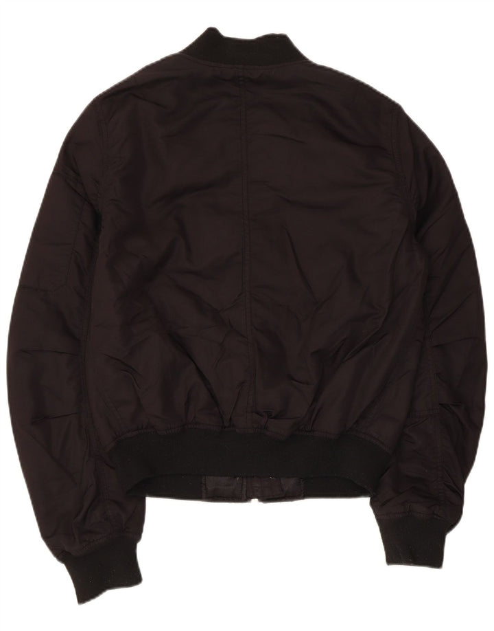 Topshop Veste bomber surdimensionnée pour femme UK 6 XS Noir Polyester