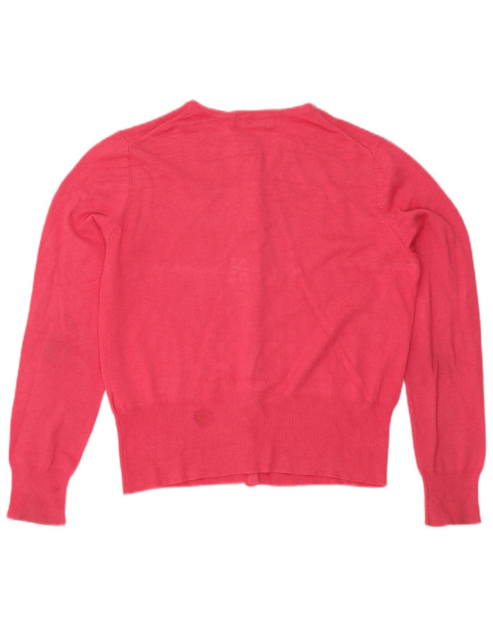 Marks & Spencer Pull cardigan court pour femme UK 14 Viscose rose moyen
