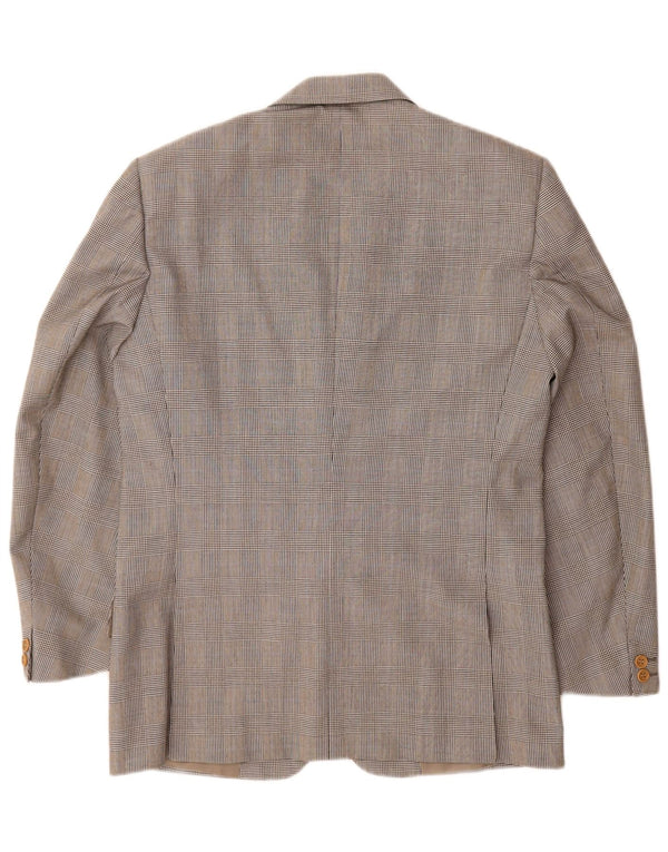 Burberrys Veste blazer à 2 boutons pour homme IT 48 en laine à carreaux gris moyen