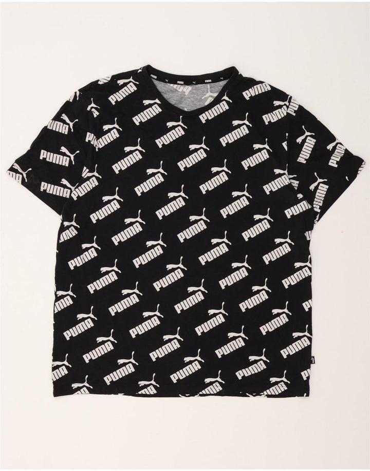 PUMA T-Shirt Graphique Homme Noir Moyen Coton
