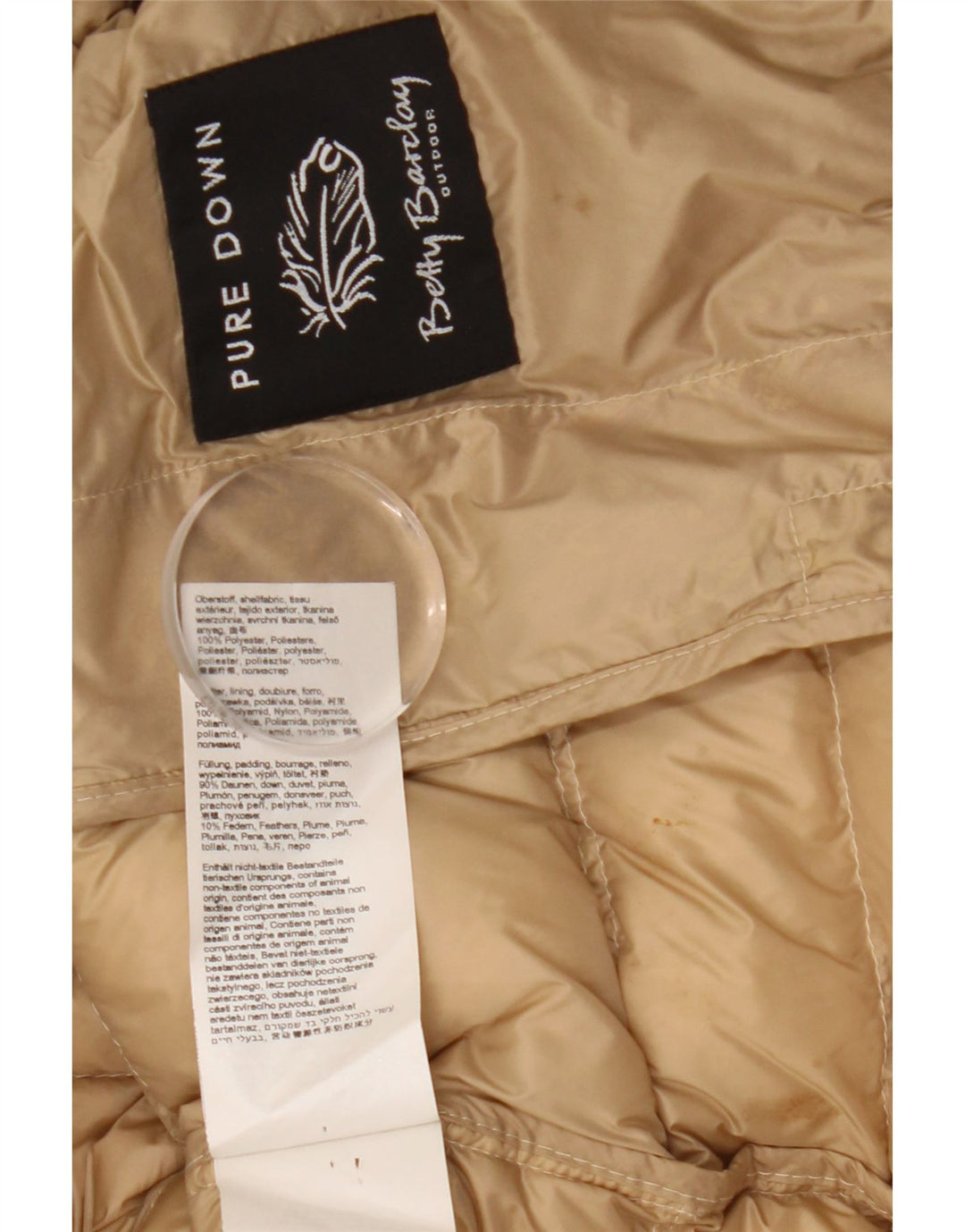 Betty Barclay Veste matelassée pour femme UK 16 Large Beige Paisley Polyester