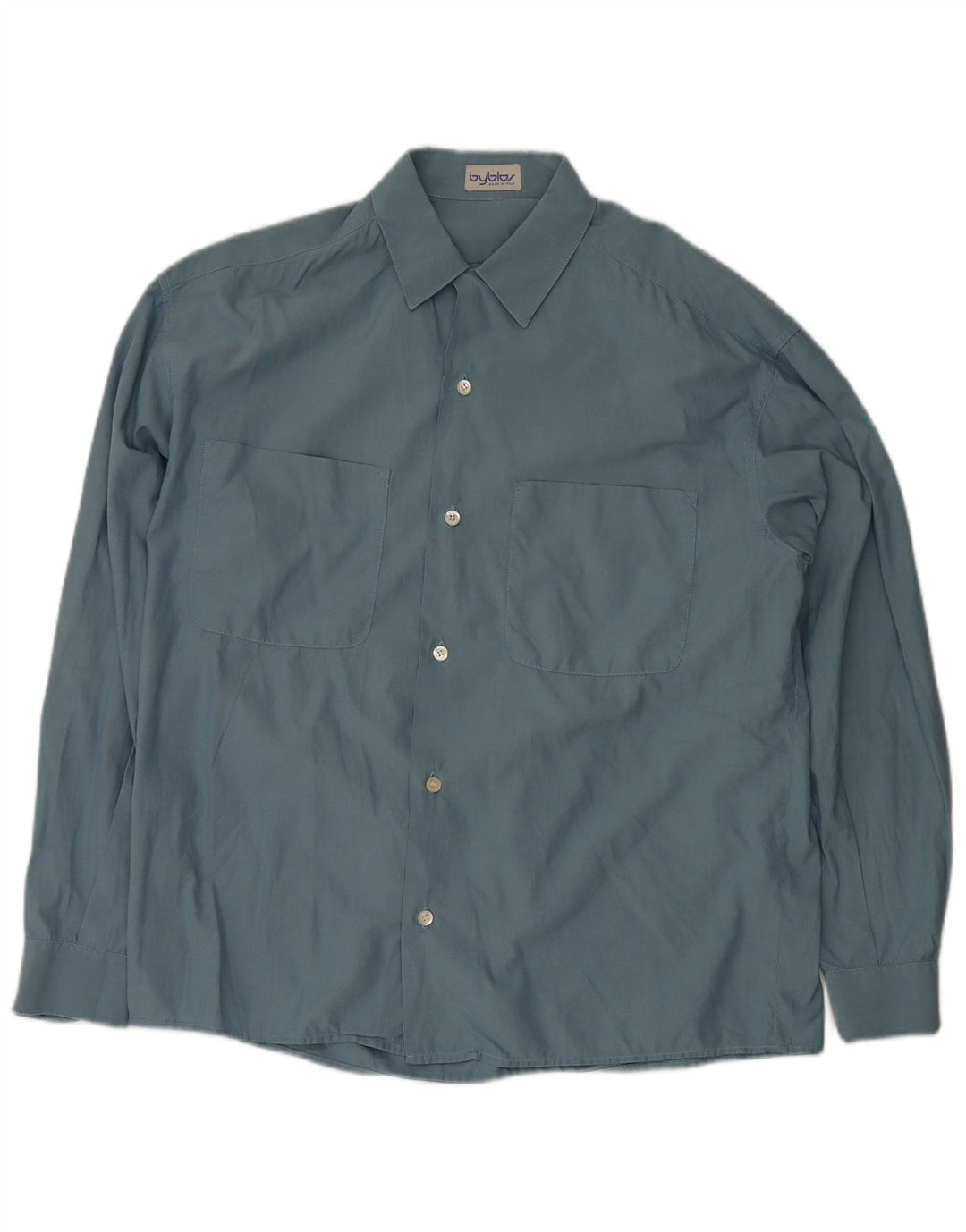 Byblos Chemise Homme Taille 48 2XL Bleu Coton