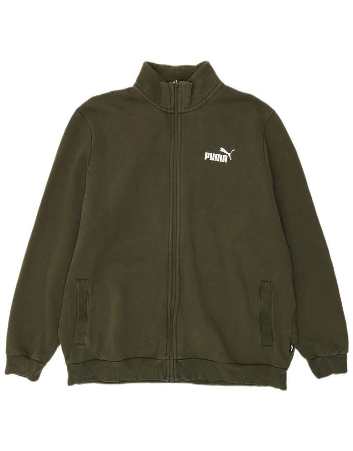 PUMA Veste de survêtement pour homme XL Kaki Coton