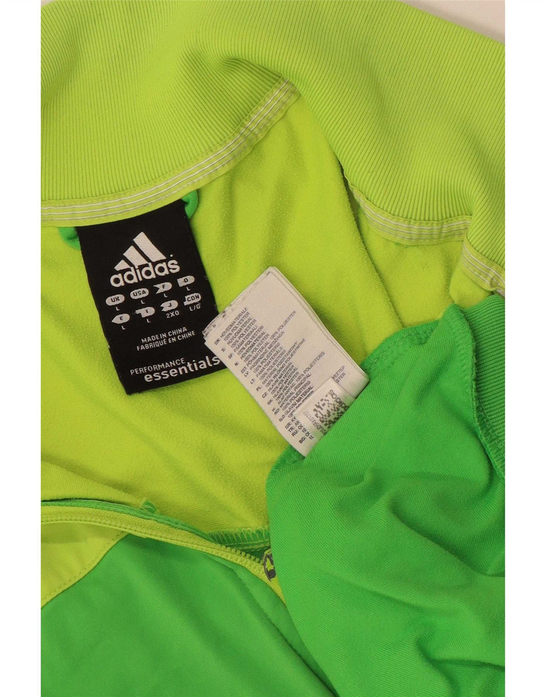 Adidas Climalite Survêtement Top Veste Homme Vert Colorblock