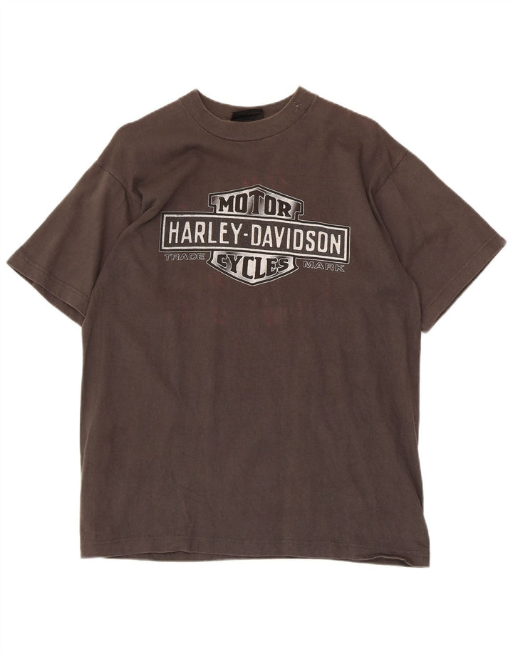 Harley Davidson T-shirt graphique pour homme en coton gris moyen