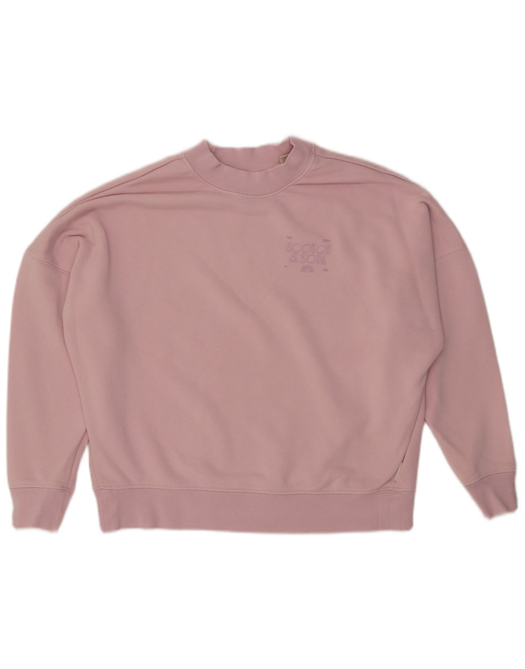 SCOTCH & SODA Sweat-shirt surdimensionné pour femme UK 10 Petit coton rose