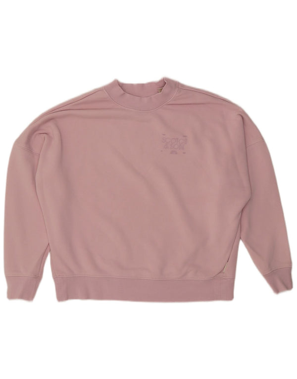 SCOTCH & SODA Sweat-shirt surdimensionné pour femme UK 10 Petit coton rose