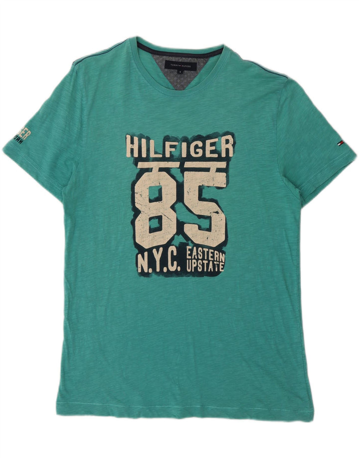 Tommy Hilfiger T-Shirt Graphique Homme Vert Moyen