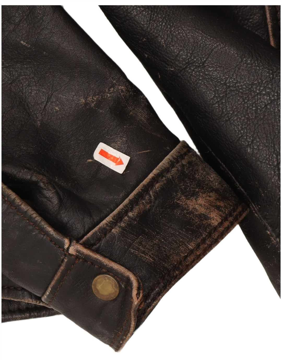 veste motard en cuir homme vintage UK 36 petit motard marron