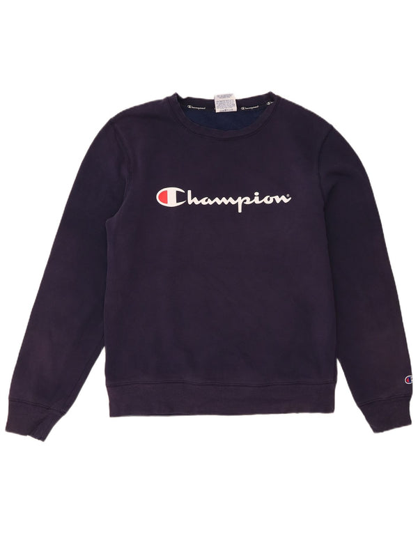 Champion Sweat-shirt graphique pour homme en coton bleu marine Taille S