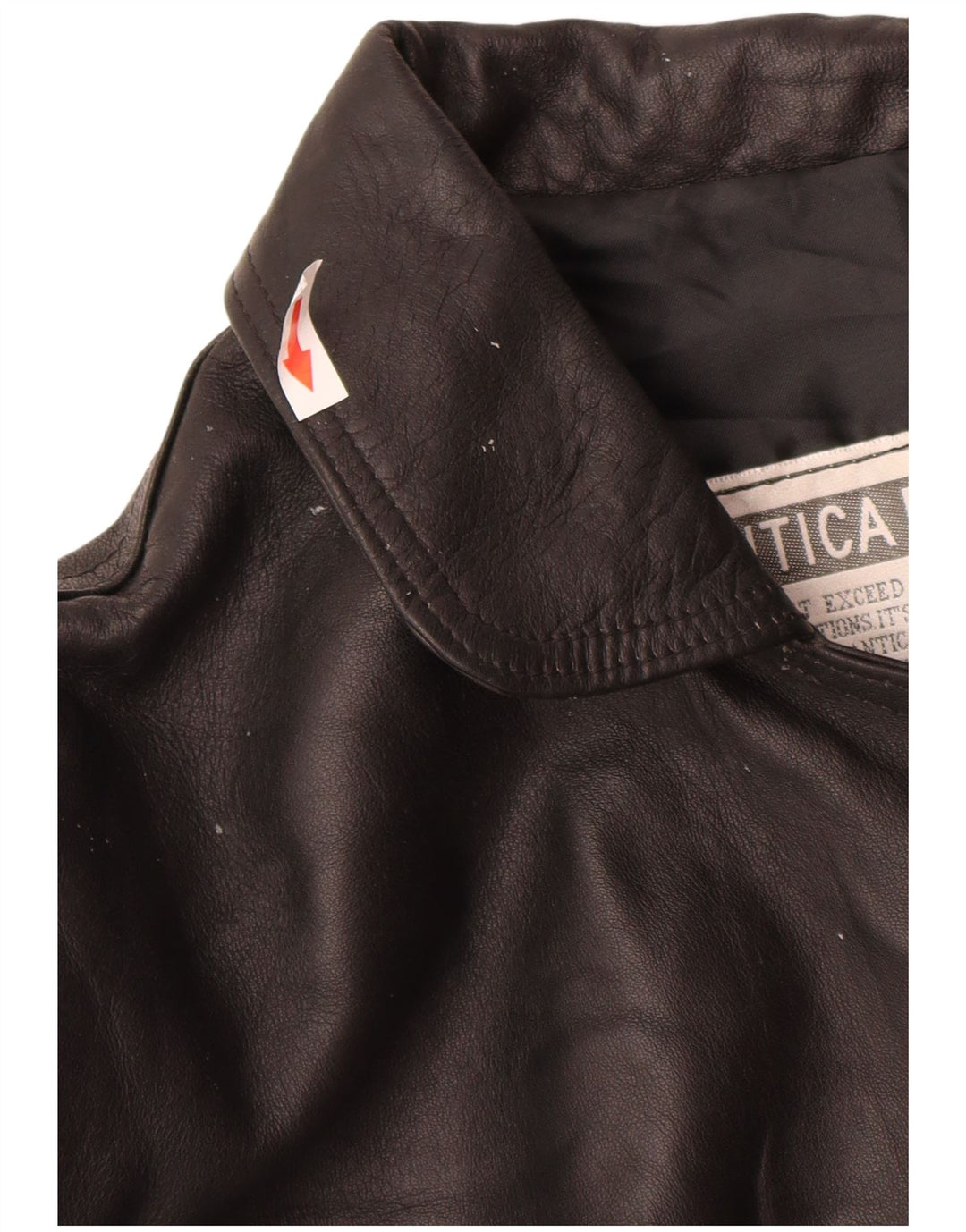 Antica Pelleria Veste en cuir pour femme UK 14 Cuir noir moyen