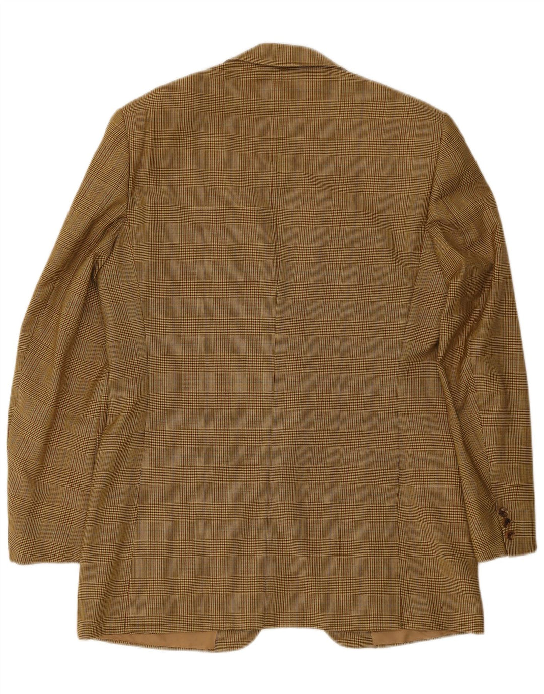 Gieves & Hawkes Veste blazer à 2 boutons pour homme UK 42 XL en laine pied-de-poule marron
