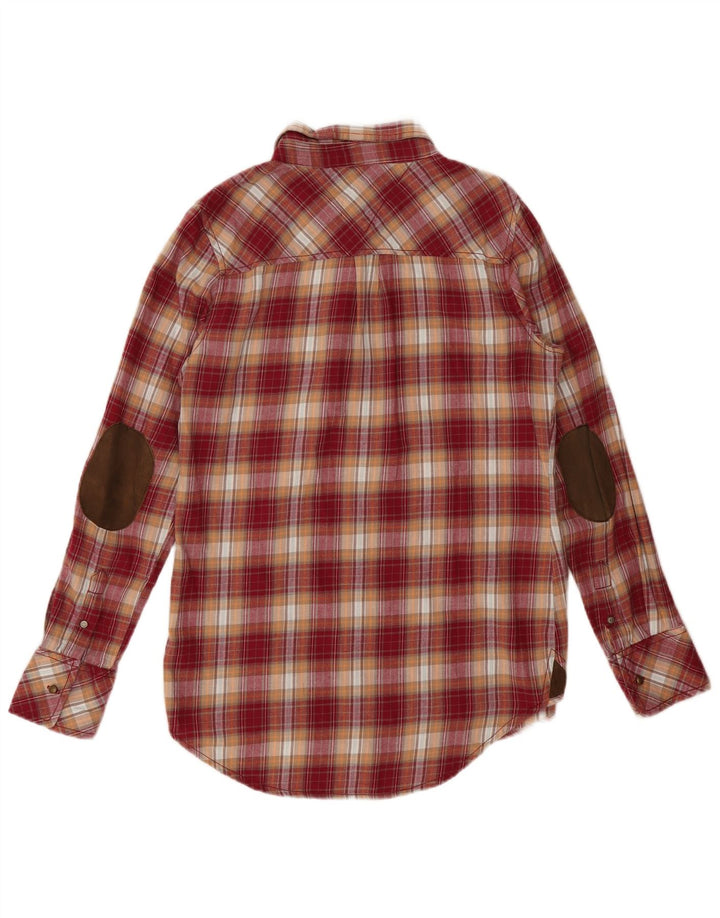 Tommy Hilfiger Chemise pull en flanelle pour femme UK 16 Grand carreaux rouges en coton