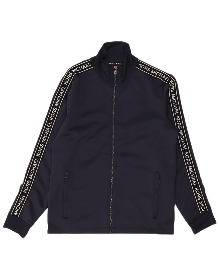 Michael Kors Veste de survêtement graphique pour homme Bleu marine moyen Polyester