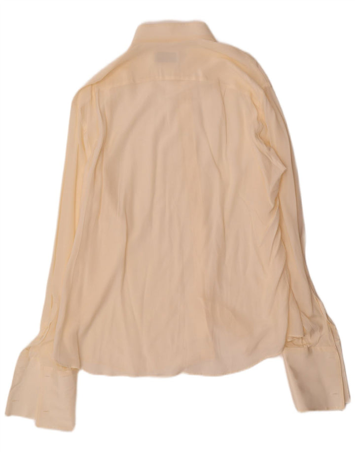 Pancaldi & B Mens Formal Shirt Size 43 17 XL Beige Silk