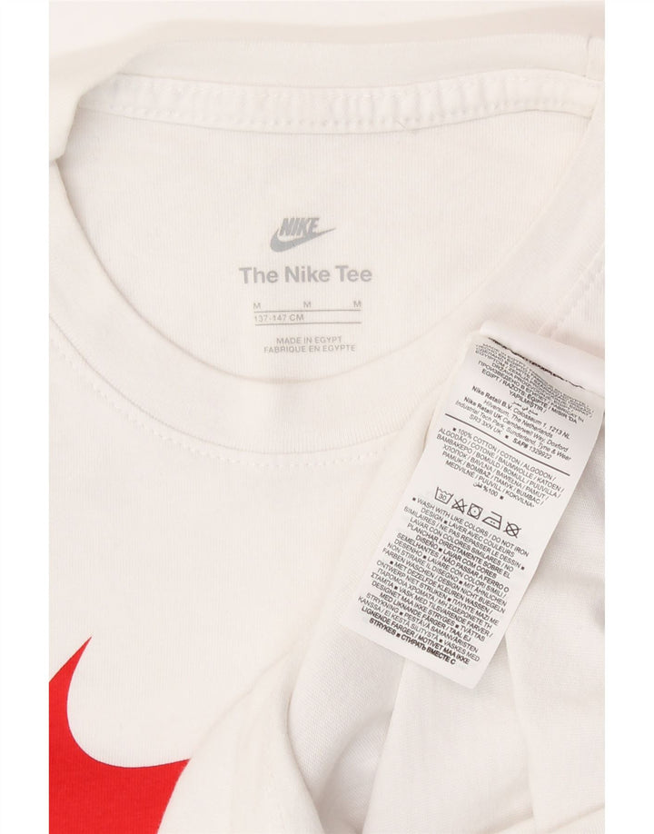 Nike Garçon Graphic T-Shirt Top 10-11 ans Coton Blanc Moyen