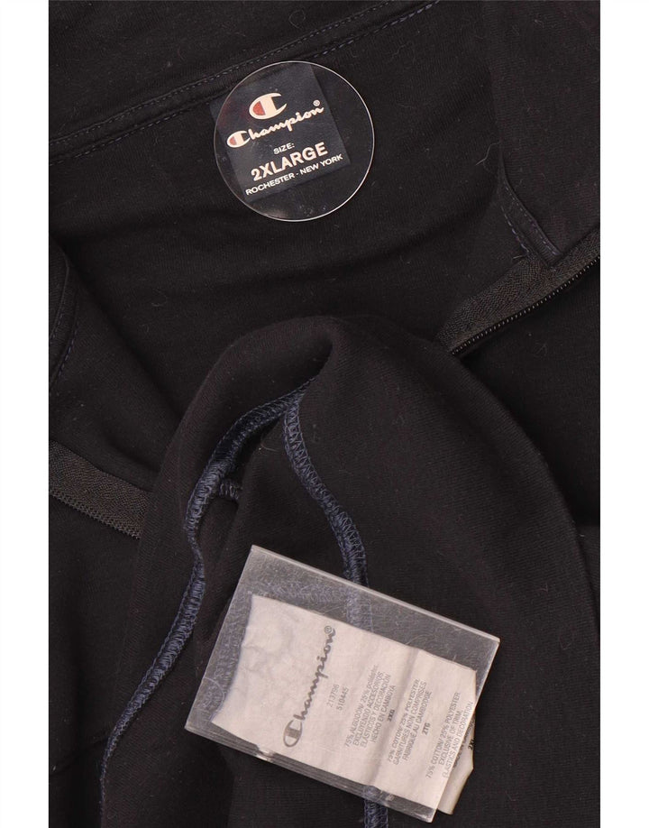 Champion Veste de survêtement pour homme 2XL en coton noir