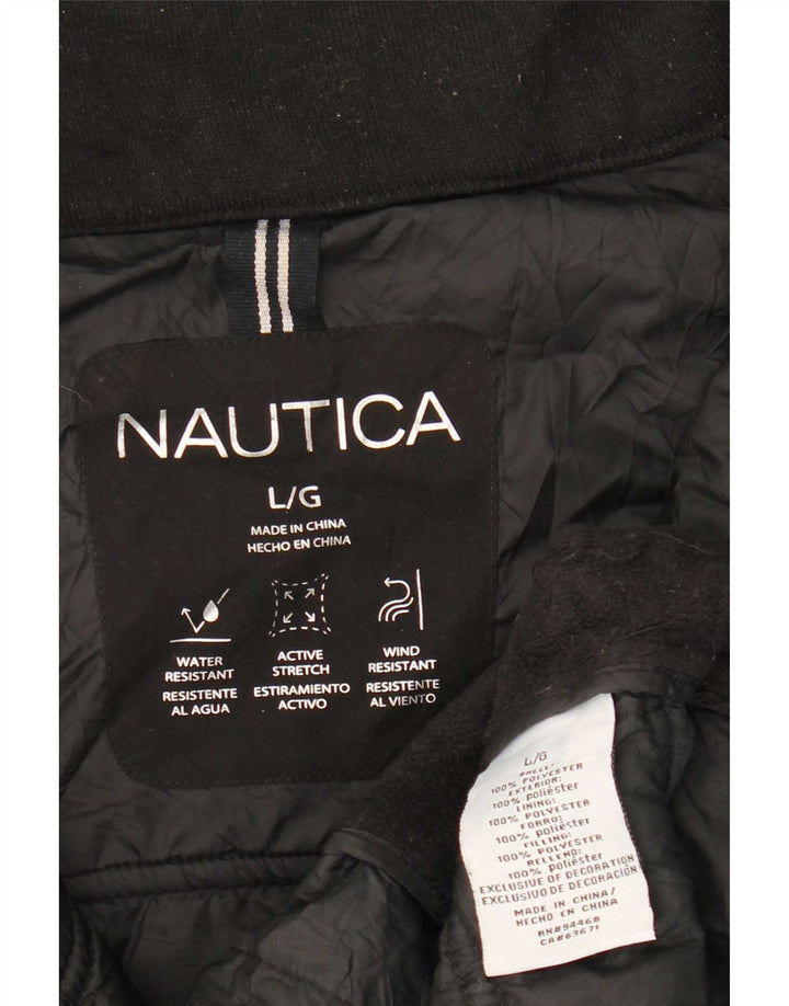 Nautica Veste matelassée pour homme UK 40 Large Noir Polyester