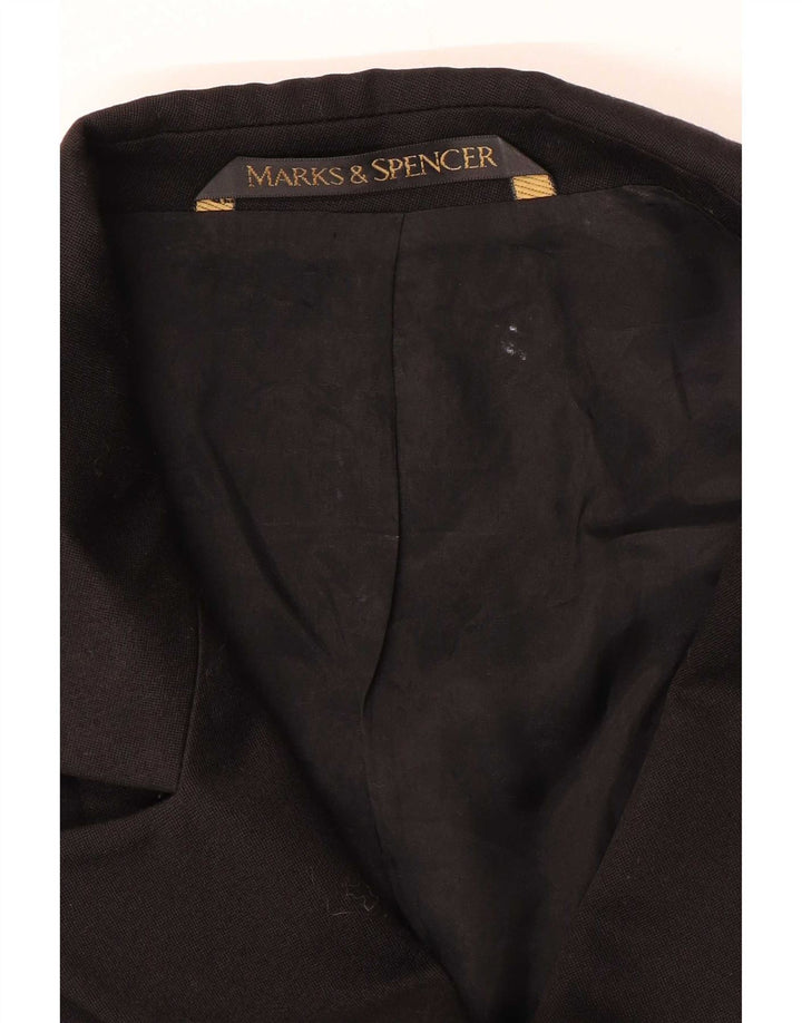 Marks & Spencer Veste blazer double boutonnage pour femme UK 16 Large Noir