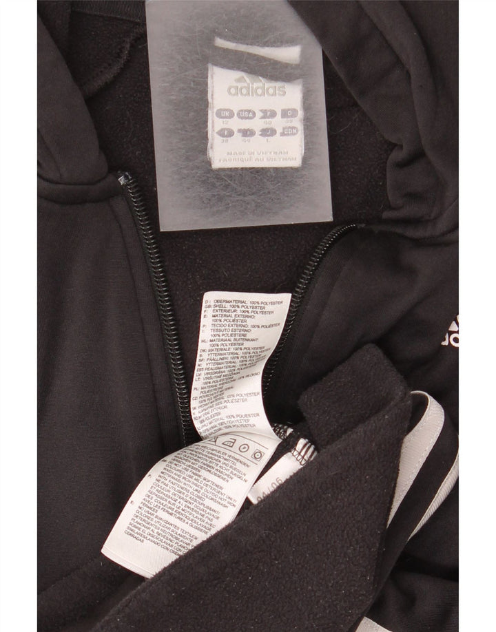 Adidas Climawarm Zip Sweat à capuche pour femme UK 12 Noir moyen Polyester